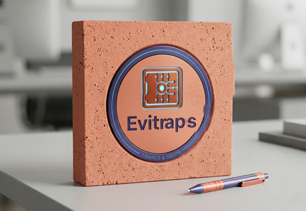 A secure, physical token of the official Evitraps cryptocurrency platform, symbolizing trust and access to verified crypto calls australia data.